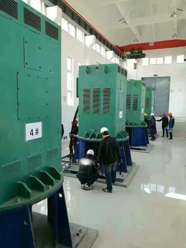YKK4505-2GJ某污水处理厂使用我厂的立式高压电机安装现场